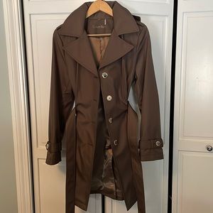 NWOT Calvin Klein Truffle Hooded Trench Coat